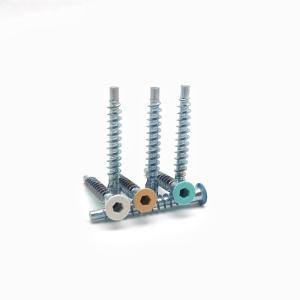 Galvanized Straight Repair Furniture Screws Countersunk Hexagonal Roller Thread