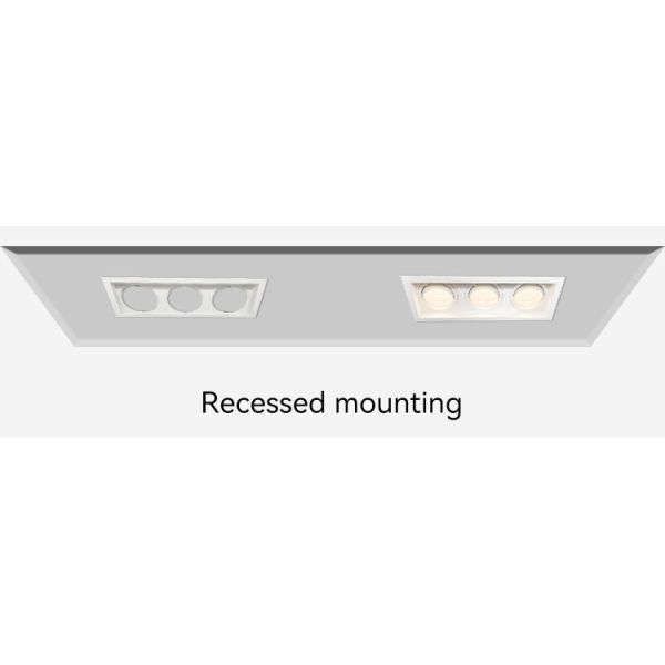 Aluminum Square Spotlight Anti-Glare 90° Rotation 20° Tilt For Commercial Lighting