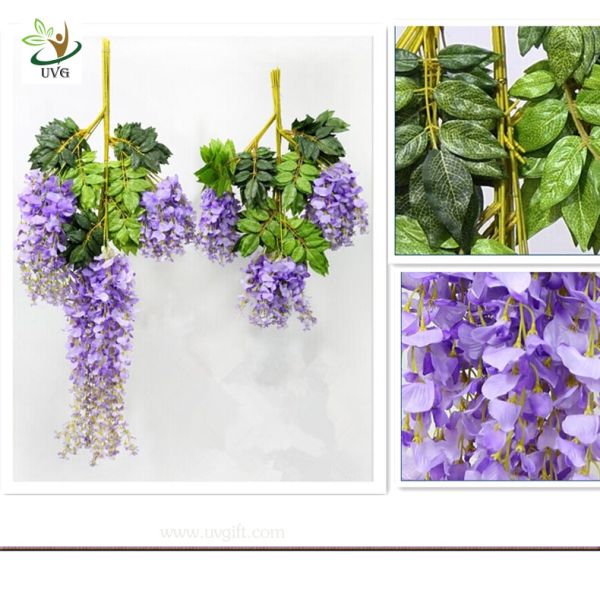 UVG Artificial Flower for Wall Decoration in White Wisteria wedding use china market