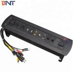 USB / RJ45 / VGA Rotating Power Socket Tabletop Interconnect Box