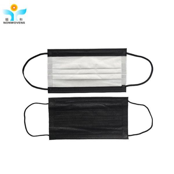 Disposable Medical 3 Ply Non Woven Face Mask Black Color