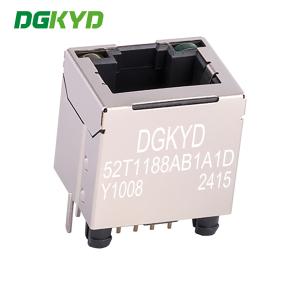 DGKYD52T1188AB1A1DY1008 180 Degree Direct Insertion RJ45 Network Connector