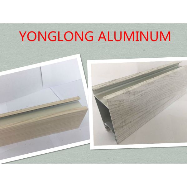 Buy 1.2 / 1.4 Thinckness Wood Grain Aluminium Door Profiles High Formability at wholesale prices