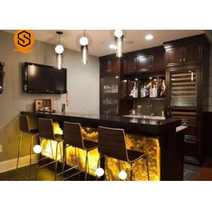 Led Artificial Stone Bar Counter Anti Pollution Size Customized