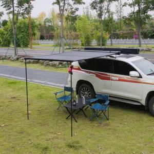 Waterproof Camouflage Car Side Tent Quick Automatic Opening With Aluminum Alloy