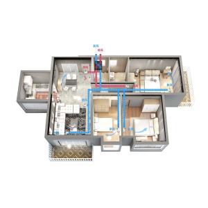 H13 Class Cabinet Air Purifier with Heat Exchanger 500m³/h