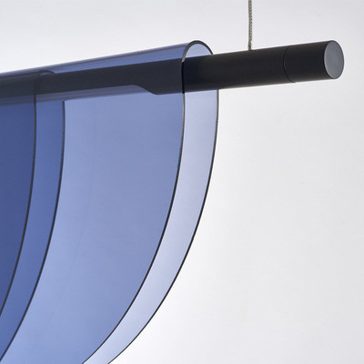 High Brightness LED Creative Purple Restaurant Chandelier With Acrylic Lampshade