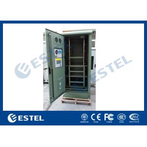 IP55 Galvanized Steel Green Outdoor Power Cabinet / Outdoor Telecom Enclosure
