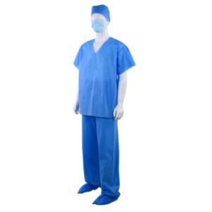 SMS Disposable Scrub Suits , Short Sleeve Scrubs Non sterile