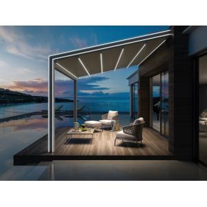 Modern Design Bioclimatic Motorized Aluminium Retractable PVC Pergola
