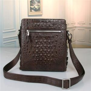 Genuine Crocodile Skin Businessmen Small Single Cross Shoulder Bag Real