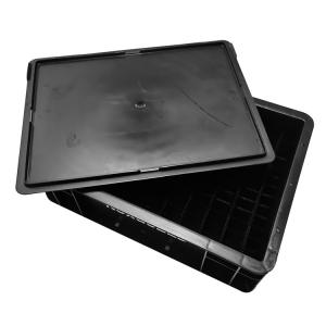 China Electronic Anti Static Box SMT Rack Black PCB Packing Storage Component Container Plastic Tray ESD Antistatic Box on sale