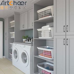 Modern White Shaker Kitchen Cabinets With Laminated Half Bullnose Countertop