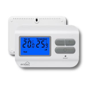 230V Omron Relay Universal Wired Room Thermostat With Push Buttons