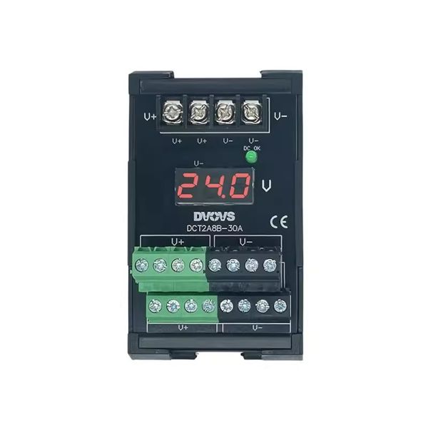 Digital Display DC 24V 8 Ways Power Source Wiring Distribution Splitter Terminal