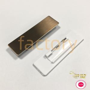 Gold Plated Name Tag Badge Clothing Custom Made With Safety Pin