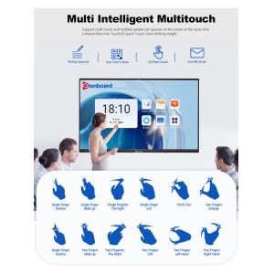 Qtenboard Wholesale Touch Android Win 10 11 Interactive Flat Panel 86 Inch Dual