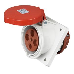 Waterproof Bs En 60309 2 Socket Outlet , Slanting 63 Amp Plug And Socket