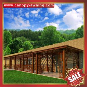 public outdoor garden park rest wood style aluminium aluminum metal grape trellis Pergola vine grids sunshade shelter
