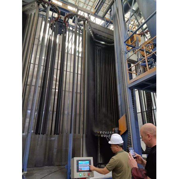 Buy Full Automatic Vertical Powder Coating Line For Aluminium 3kw at wholesale prices