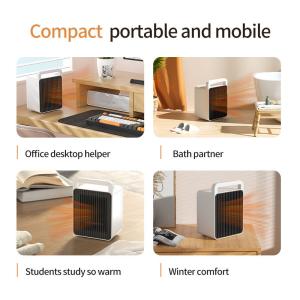 Electric Portable Mini Heater PTC Fast Heating for Home Office 900W Power Source