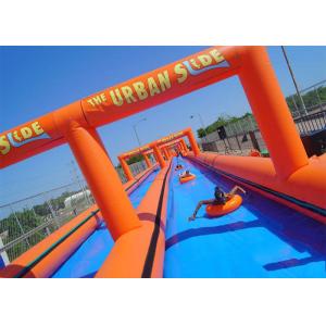 Orange Commercial Giant Inflatable Water Slide Fire Resistant Customized