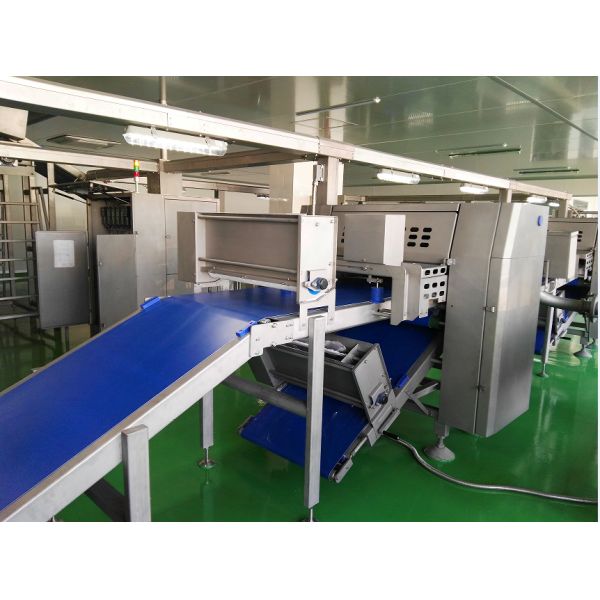 High Accuracy Croissant Production Line 304 Stainless Steel Material For Pinched Croissant