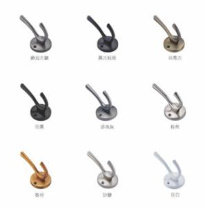 Factory Custom Metal Vintage Towel Coat Double Wall Hooks Wall Mount Black