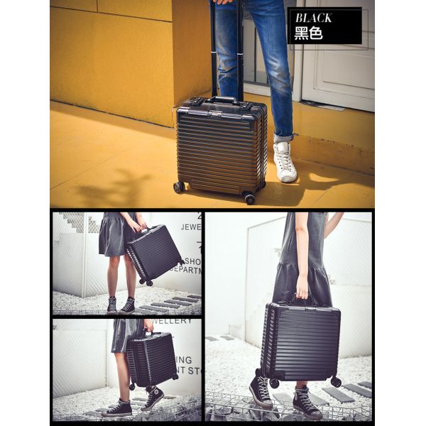18 inch luggage, multifunctional small boarding luggage, business aluminum frame suitcase, men's and women's password 17 travel hard box