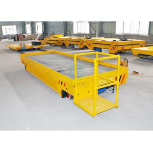 Quality 10000 kg Heavy Duty Travelling Material Handling Transfer Motorized Platform Cart On Rail for sale