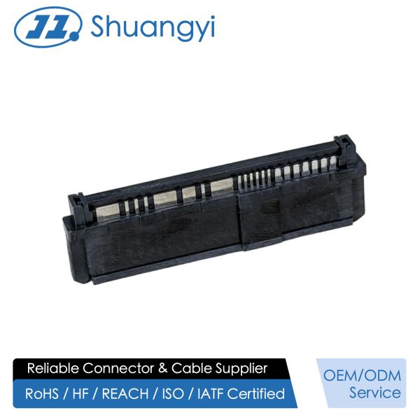 Buy SAS 68-Pin Female Connector Solder Type | Gold-Plated Electronic Signal Terminal for PCIe 5.0, Server, Automotive, PCB Applications at wholesale prices