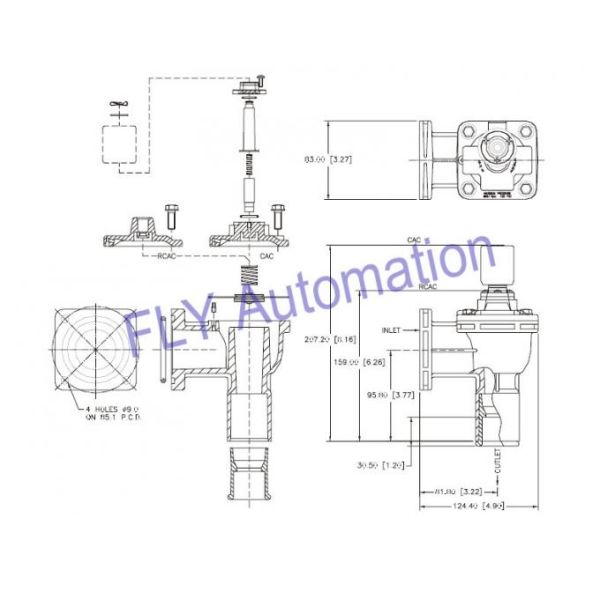 FLY/AIRWOLF FS Pulse Jet Valves CAC25FS RCAC25FS Repair kit K2512 1" flange type Dust valve
