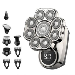6 In 1 Waterproof Head Shaver Multifunctional Grooming Kit Cordless Electric