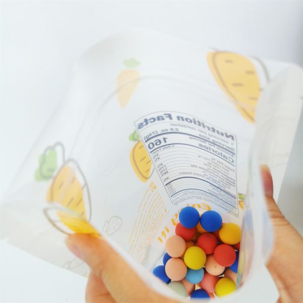 Custom Printed Plastic Bags Food Grade Stand Up Zipper Pouch for Chips Snack Packaging Bags with Window