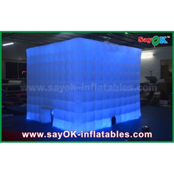 Buy Inflatable Photo Booth Rental Oxford Clothes One Door Led Strip Inflatable Photo Booth Enclosure Kiosk at wholesale prices