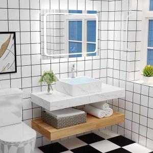 Waterproof Wall Mounted Bathroom Vanity Mirror Cabinet European Model Wood Color