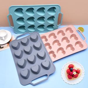 Household Non Stick Heart Shaped Silicone Muffin Moulds