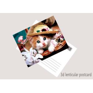 Promotion Cartoon 3D Lenticular Postcard / Flip Lenticular Image Printing