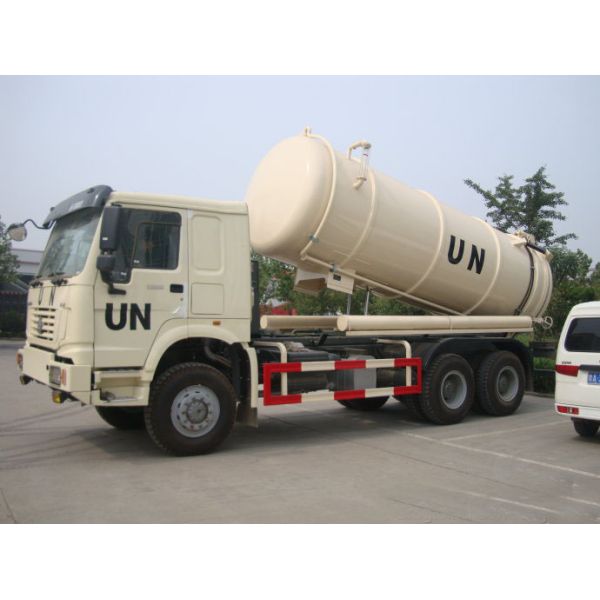 Full Driving 12 Wheel UN Sewage Tanker Truck With Self Dumping System 10m3 To 12m3
