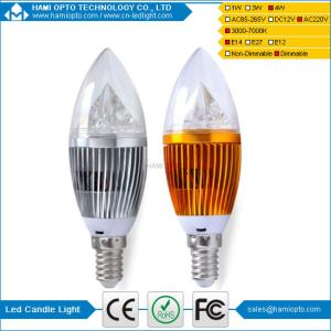 Quality Dimmable Milky white E14 Led Candle Bulb Clear glass High Lumens for sale
