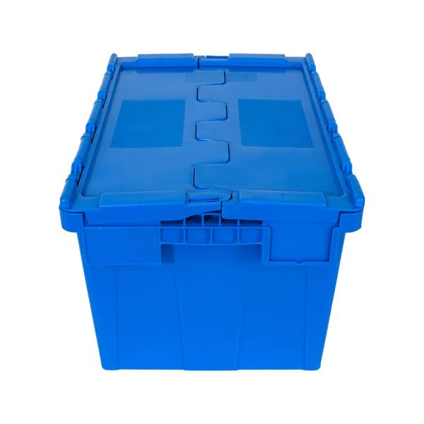 Logistics Distribution Container Customized Color Plastic PP Crate with Lid