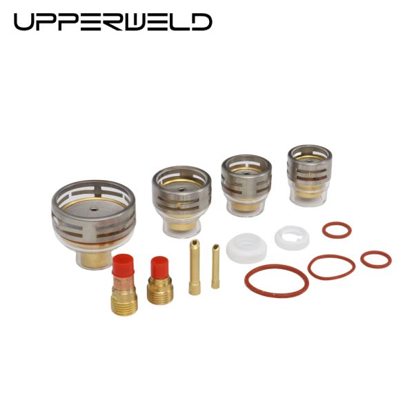 TIG Welding Accessories 26pc Kit Gas Lens for WP9 20 WP 17 18 26 TIG Clear Champagne Nozzle