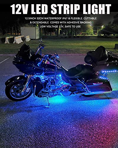 32cm Waterproof LED Light Strip for Cars Motorcycles Golf Carts Long Working Time