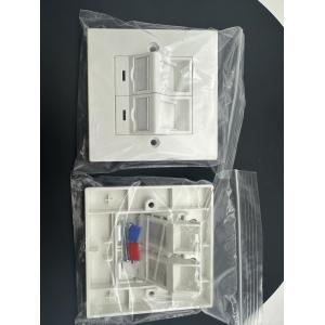 ANSHI LJ6C British Style Snap-In 2 Port Faceplate RJ45 Frame 86*86MM