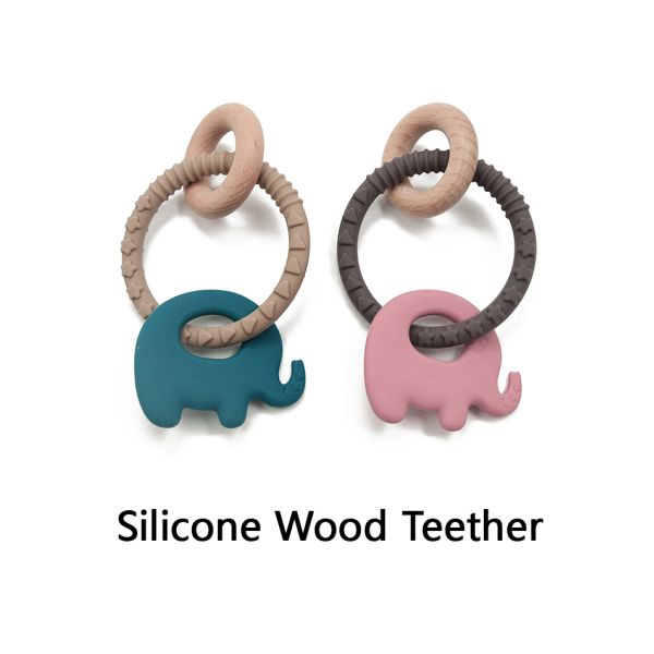 Easy Hold Silicone Wood Teether