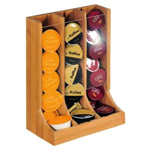 newest bamboo k cup dispenser coffee pod storage drawer