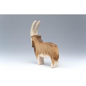 Finely Crafted Handmade Wooden Animals Wooden Goat Figurine Unique Showcasing
