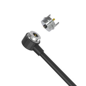 Black TPE 90A Round Male And Female Magnetic Cable Connector With OD6.0MM