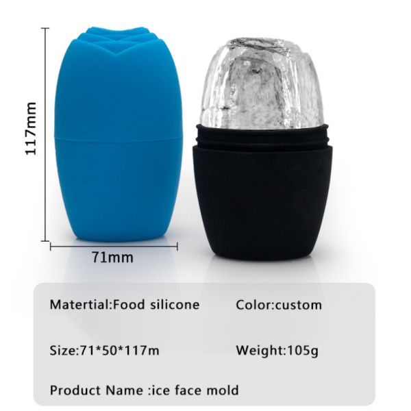 Silicone Facial Ice Mold for Skin Care and Beauty Sustainable Ice Cream Tools Type