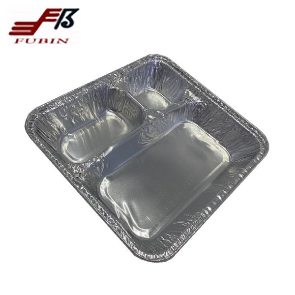 Buy 236x250mm Aluminum Foil Lunch Box 3 Compartment Foil Trays at wholesale prices